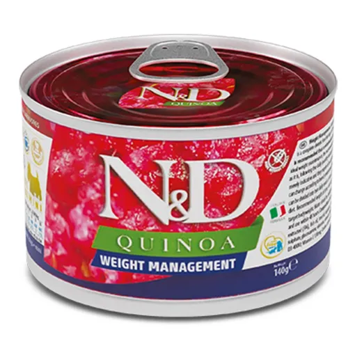 F02413 FARMINA N&D QUINOA - DOG Wet WEIGHT MANAGEMENT ADULT MINI 140 g (pak.6) paveikslėlis