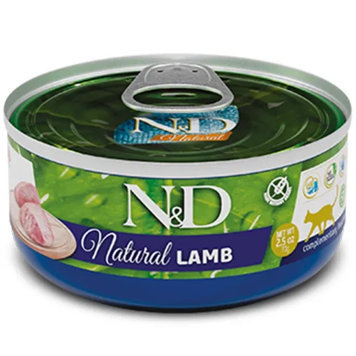 F06084 FARMINA N&D NATURAL - CAT Wet Lamb ADULT 70 g (pak.30) paveikslėlis
