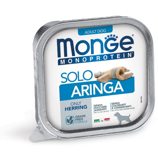 M14755 Monge Monoproteico Solo - Wet Dog Pate 100% Herring 150g (pak24) paveikslėlis