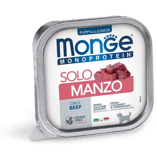 M14717 Monge Monoproteico Solo - Wet Dog Pate 100% Beef PUPPY 150g (pak24) paveikslėlis