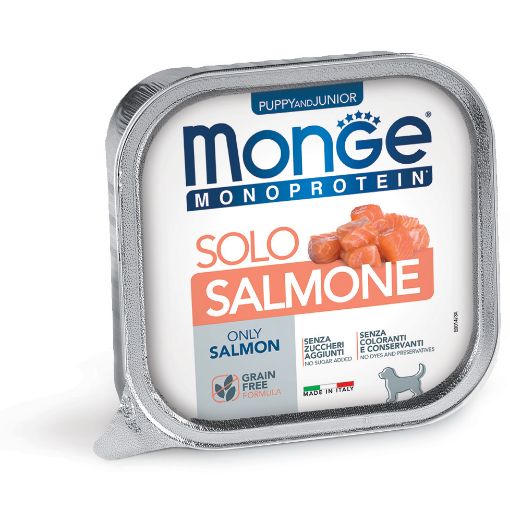 M14731 Monge Monoproteico Solo - Wet Dog Pate 100% Salmon PUPPY 150g (pak24) paveikslėlis