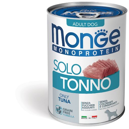 M14243 Monge Monoproteico "Solo" - Wet Dog Pate 100% Tuna 400g (pak24) paveikslėlis