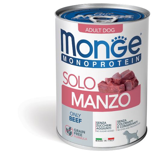 M14670 Monge Monoproteico Solo - Wet Dog Pate 100% Beef 400g (pak24) paveikslėlis