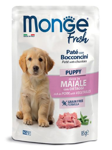 M01114 Monge Fresh - Pouches Dog Puppy Pork/Vegetables 85g (pak28) paveikslėlis