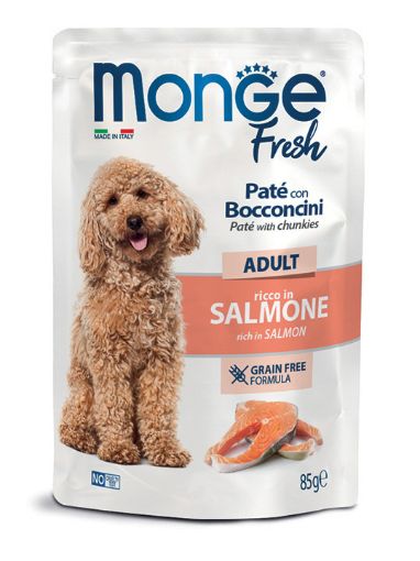 M01121 Monge Fresh - Pouches Dog Adult Salmon 85g (pak28) paveikslėlis