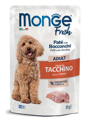 M01152 Monge Fresh - Pouches Dog Adult Turkey 85g (pak28) paveikslėlis