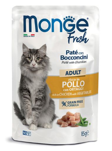 M01060 Monge Fresh - Pouches Cat Adult Chicken/Vegetables 85g (pak28) paveikslėlis