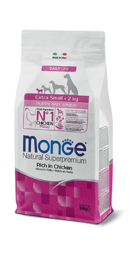 M11402 Monge Dry Dog Extra Small Puppy & Junior 0,8 kg paveikslėlis