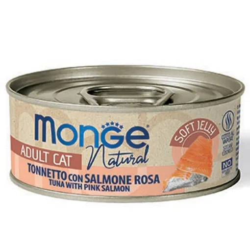 M07108 Monge Jelly - Wet Cat Tuna in jelly with salmon 80 g paveikslėlis