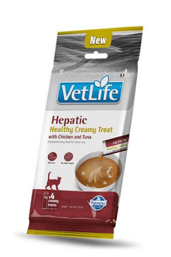 F09030 FARMINA VET LIFE CAT HEPATIC - CREAMY TREAT with Chicken&Tuna 4x15g (pak15) paveikslėlis