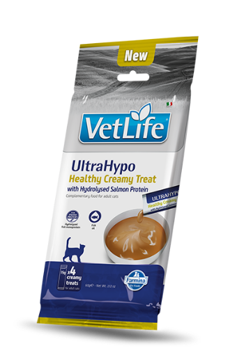 F09047 FARMINA VET LIFE CAT ULTRAHYPO - CREAMY TREAT with Hydrolysed Salmon Protein 4x15g (pak15) paveikslėlis