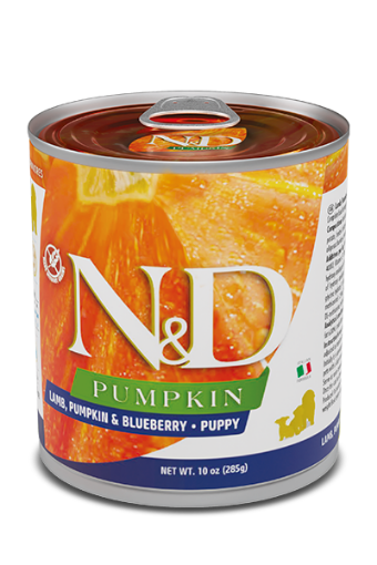 F02550 FARMINA N&D PUMPKIN - DOG Wet Lamb Pumpkin&Blueberry PUPPY 285 g (pak.6) paveikslėlis