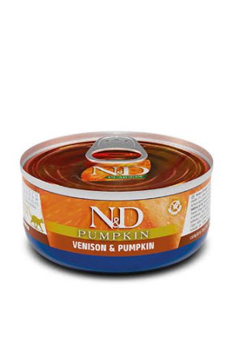 F02123 FARMINA N&D PUMPKIN - CAT Wet Venison&Pumpkin ADULT 70 g (pak.24) paveikslėlis