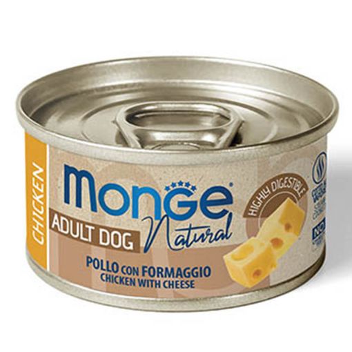 M06934 Monge Dog - Wet Food Cans Chicken with cheese 95 g (24vnt) paveikslėlis