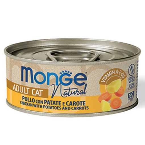 M07313 Monge Delicate - Wet Cat Chicken with carrot & potatoes 80 g paveikslėlis